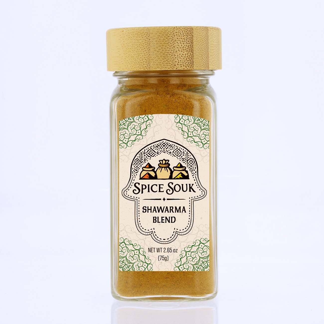 Authentic Chicken Shawarma Spice Blend | Middle Eastern Seasoning | All-Natural Spices | Grill, Air Fryer, Oven | Spice Souk 75g Glass
