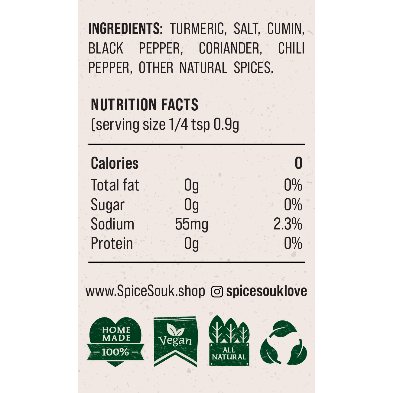 Authentic Chicken Shawarma Spice Blend | Middle Eastern Seasoning | All-Natural Spices | Grill, Air Fryer, Oven | Spice Souk 25g sample