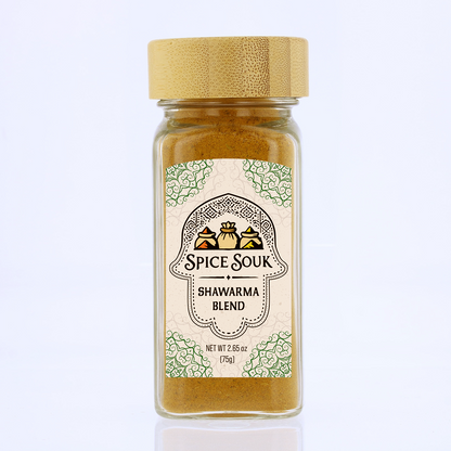 Authentic Chicken Shawarma Spice Blend | Middle Eastern Seasoning | All-Natural Spices | Grill, Air Fryer, Oven | Spice Souk 75g Glass