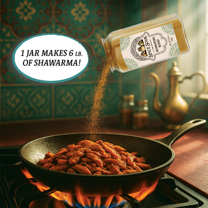 Authentic Chicken Shawarma Spice Blend | Middle Eastern Seasoning | All-Natural Spices | Grill, Air Fryer, Oven | Spice Souk 25g sample